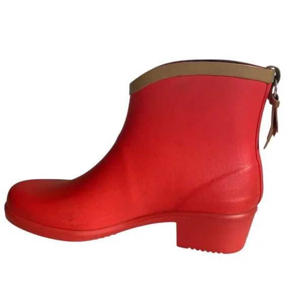 Aigle Miss Juliette Bottillon Red Rubber Rain Boots 10​​ - Picture 6 of 16